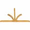 Ekena Millwork Richland Rough Sawn Timber Gable Bracket, Western Red Cedar, 96"W x 64"H x 4"D x 4"F, 16/12 Pitch GBW096X64X0404RIC00RWR - alternate 4